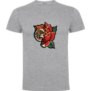 Tiger Bloom Tattoo Illustration Tshirt