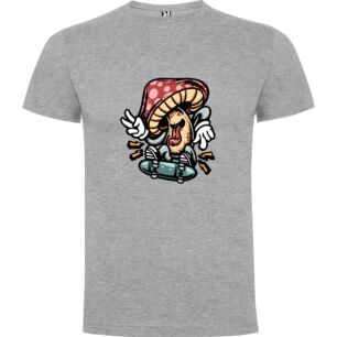 Trippy Mushroom Skateboard Tshirt