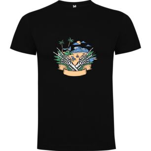 Tropical Ink Artistry Tshirt σε χρώμα Μαύρο Large