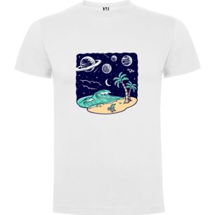 Tropical Planet Beachscape Tshirt σε χρώμα Λευκό Medium