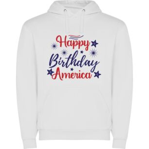 USA's Happy Birthday Bash! Φούτερ με κουκούλα σε χρώμα Λευκό Large
