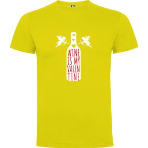 Valentine's Vine Wine Tshirt σε χρώμα Κίτρινο Small