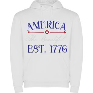 Vibrant Americana: Patriotic Inspiration Φούτερ με κουκούλα σε χρώμα Λευκό Large