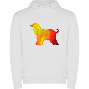 Vibrant Canine Artistry Φούτερ με κουκούλα σε χρώμα Λευκό Large