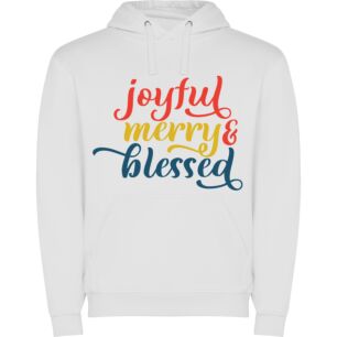 Vibrant Joyful Blessing Φούτερ με κουκούλα σε χρώμα Λευκό XXLarge