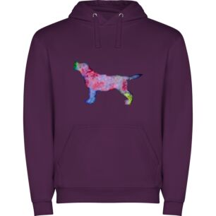 Vibrant Multicolored Canine Masterpiece Φούτερ με κουκούλα