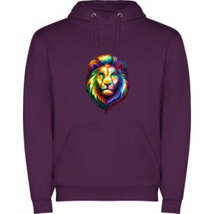 Vibrant Pride: Lion Art Φούτερ με κουκούλα