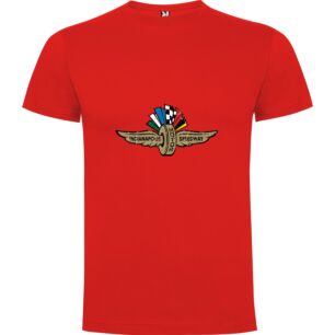 Vintage Racing Logo Illustration Tshirt σε χρώμα Κόκκινο 5-6 ετών