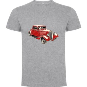 Vintage Red Car Illustration Tshirt