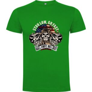 Warrior Skull Design Tshirt