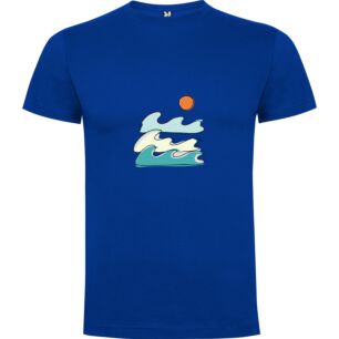 Wave & Orange Minimalism Tshirt