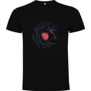 Waveheart Logo Illustration Tshirt σε χρώμα Μαύρο Small