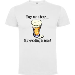 Wedding Beer Begging Tshirt σε χρώμα Λευκό Medium