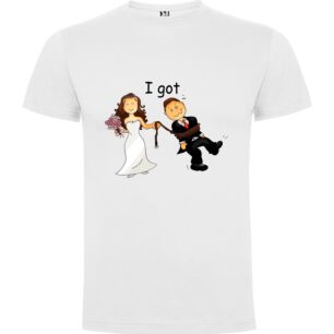 Wedding Woes: A Comical Cartoon Tshirt σε χρώμα Λευκό