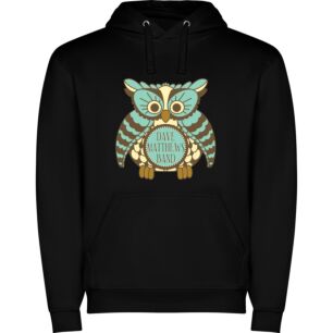 Whimsical Owl Band Logo Φούτερ με κουκούλα