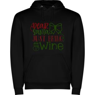 Wine and Merry Snowman Φούτερ με κουκούλα