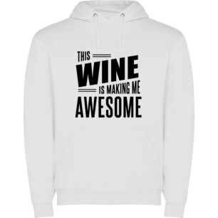 Wine of Awesomeness Φούτερ με κουκούλα σε χρώμα Λευκό 11-12 ετών