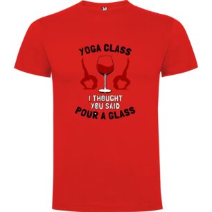 Wineglass Yoga Class Tshirt