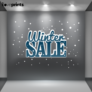 Αυτοκόλλητο Βιτρίνας Winter Sale
