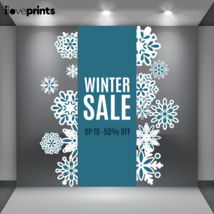 Αυτοκόλλητο Βιτρίνας Winter Sale Up To -50% Off