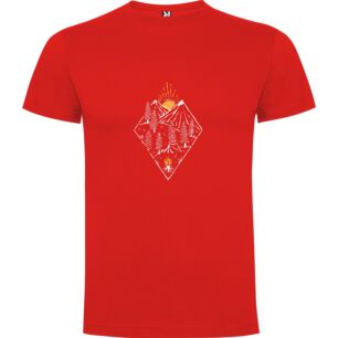 Woodland Blaze Illustration Tshirt σε χρώμα Κόκκινο Small