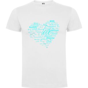 Word Heart Romance Tshirt σε χρώμα Λευκό Medium