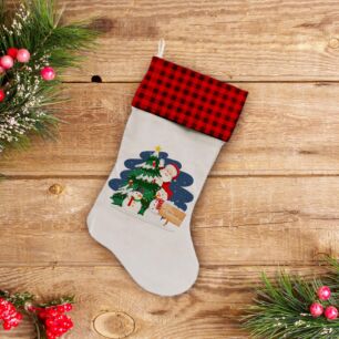 Χριστουγεννιάτικη Κάλτσα Behind The Tree
