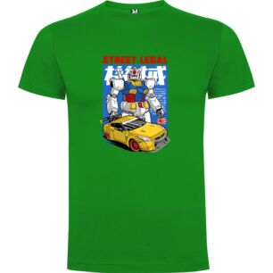 Yellow Robo-Mecha Car Tshirt σε χρώμα Πράσινο XLarge
