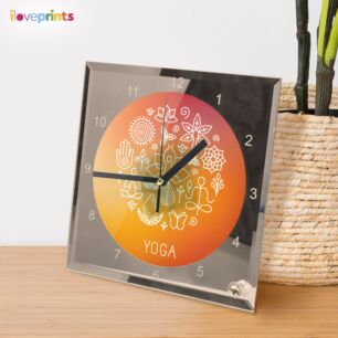 Yoga Mandala Επιτραπέζιο Γυάλινο Ρολόι 